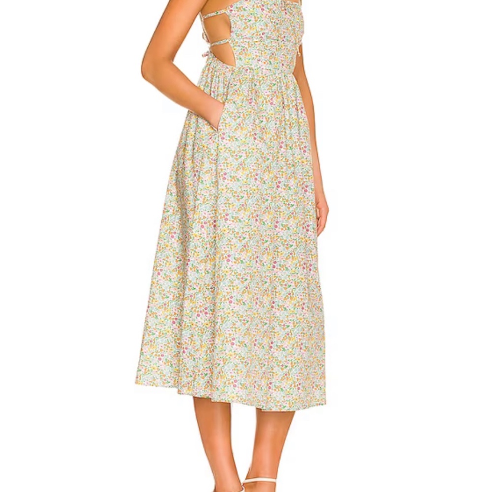 For Love and Lemons | Raleigh Midi Dress in Blue